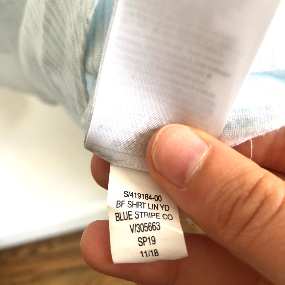 Light Blue Button-Down Summer Blouse Gap Size L - image 6